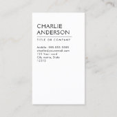 Tand logo verticaal modern minimalistisch visitekaartje (Achterkant)