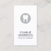 Tand logo verticaal modern minimalistisch visitekaartje (Voorkant)