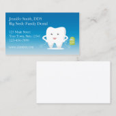 Tand met Floss, tandheelkundig Visitekaartje (Voorkant / Achterkant)