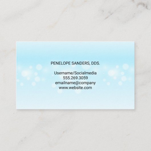 Tand met tandenborstel | Tand Visitekaartje (Achterkant)