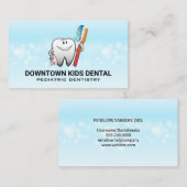 Tand met tandenborstel | Tand Visitekaartje (Voorkant / Achterkant)