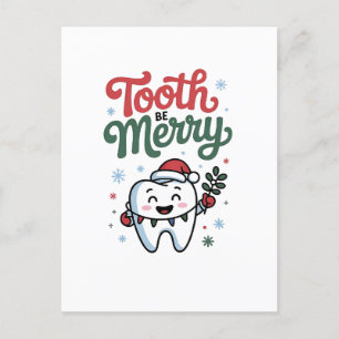 Tand moet vrolijk Tandarts Kerstmis Xmas Aankondigingskaart