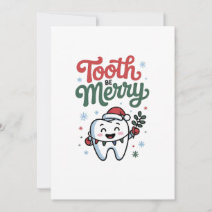 Tand moet vrolijk Tandarts Kerstmis Xmas Kaart