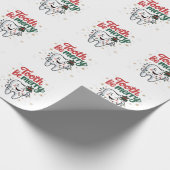 Tand moet vrolijk zijn Funny Tandarts Kerstmis Cadeaupapier (Hoek)