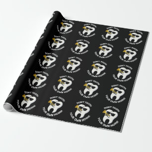 Tand niet je eigen hoorn Tandgrapjes Donkere BG Cadeaupapier