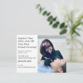 Tand- of zorgkliniek promotioneel briefkaart (Staand voorkant)
