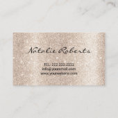 Tand Pareltjes Modern Navy Blue Dental Beauty Salo Visitekaartje (Achterkant)