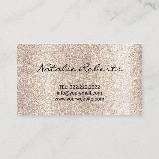 Tand Pareltjes Modern Navy Blue Dental Beauty Salo Visitekaartje (Achterkant)