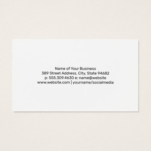 Tand Schild Pictogram | Tandartspraktijk Visitekaartje (Achterkant)