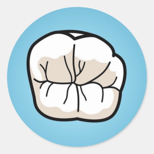 Tand Sticker [Blauw] (Voorkant)