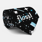 Tand stropdas voor tandarts, Cadeau voor tandarts (Opgerold)