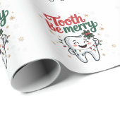 Tand Tandarts Kerstmis Grappig Cadeaupapier (Rol Hoek)