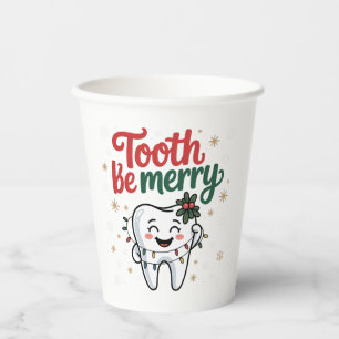 Tand Tandarts Kerstmis Grappig Papieren Bekers