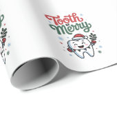 Tand Tandarts Kerstmis Kerst  Cadeaupapier (Rol Hoek)