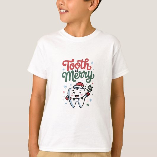 Tand Tandarts Kerstmis Kerst  T-shirt (Voorkant)