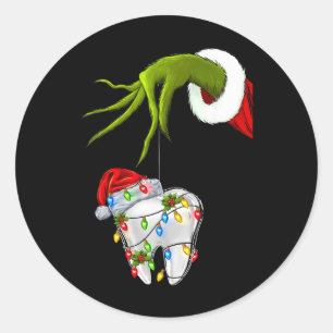 Tand Tandarts Tandheelkundige Onmiddellijke Tanden Ronde Sticker