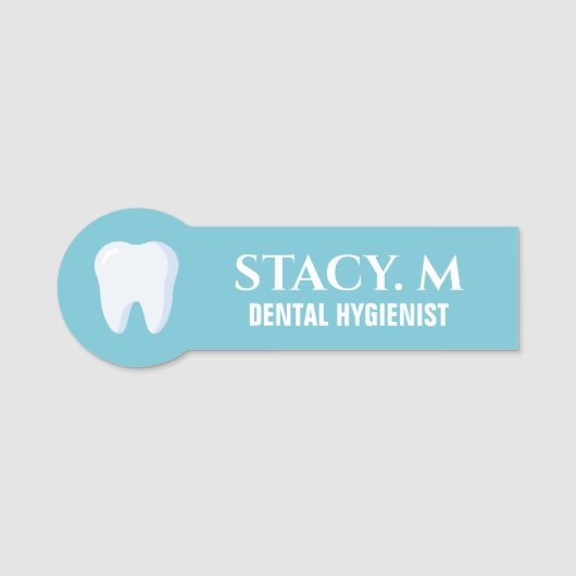 Tand tandartspraktijk Tandarts Assistent Hygiënist Naamplaatje (Voorkant)