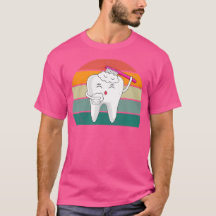 Tand tanden boren tong tandvlees tandarts t-shirt