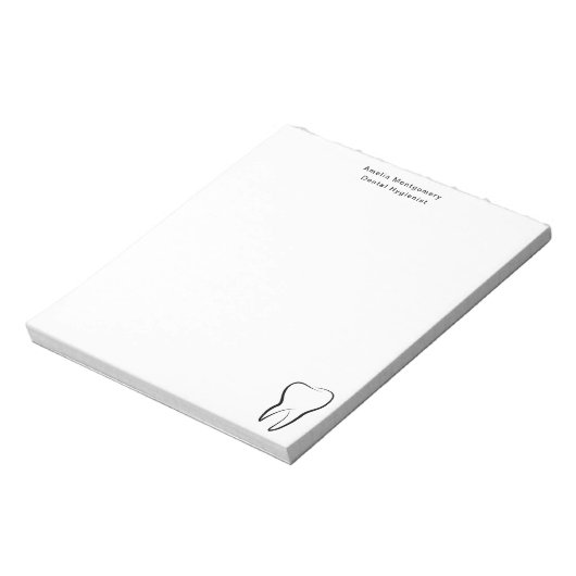 Tand tandheelkunde kliniek medische beroep notitieblok (Linkerzijde)