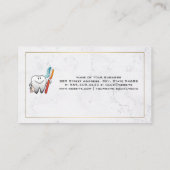 Tand vasthoudende tandenborstel | Tandheelkunde Visitekaartje (Achterkant)