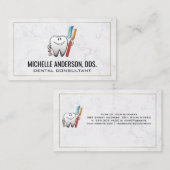 Tand vasthoudende tandenborstel | Tandheelkunde Visitekaartje (Voorkant / Achterkant)