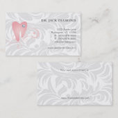 Tand Visitekaartje Diamond Tooth Logo Roze 3 Afsprakenkaartje (Voorkant / Achterkant)