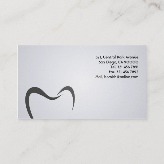 Tand - Visitekaartjes (Achterkant)