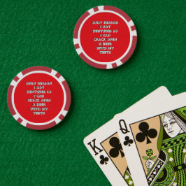 Tand voor het openen van flessen poker chips