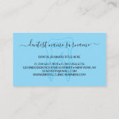 Tand whitening tandheelkundige kliniek modern blau visitekaartje (Achterkant)