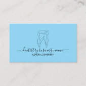 Tand whitening tandheelkundige kliniek modern blau visitekaartje (Voorkant)