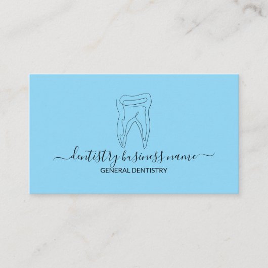 Tand whitening tandheelkundige kliniek modern blau visitekaartje (Voorkant)