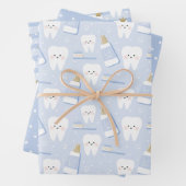 Tand wikkelpapier Flat Sheet Set van 3 Inpakpapier Vel (In situ)