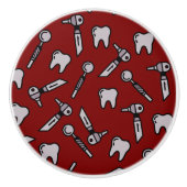 Tand wordt verteld | Bourgogne tandheelkundige ker Keramische Knop (Voorkant)