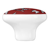 Tand wordt verteld | Bourgogne tandheelkundige ker Keramische Knop (Zijkant)