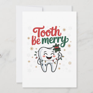Tand Zal Blij Zijn Funny Tandarts Kerstmis Kaart