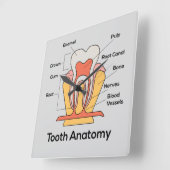 Tandanatomieklok Vierkante Klok (Hoek)