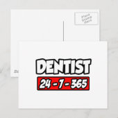 Tandarts 24-7-365 briefkaart (Voorkant / Achterkant)