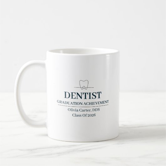 Tandarts Aangepaste Naam Sinds Jaar Koffiemok (Links)