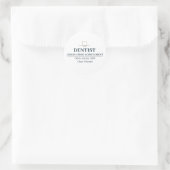 Tandarts Aangepaste Naam Sinds Jaar Ronde Sticker (Tas)