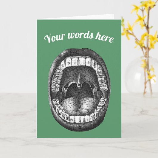 Tandarts Aanpasbare kaart (Gele Bloem)