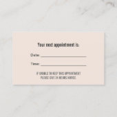 Tandarts afspraak glimlachende tand tandheelkundig afsprakenkaartje (Achterkant)