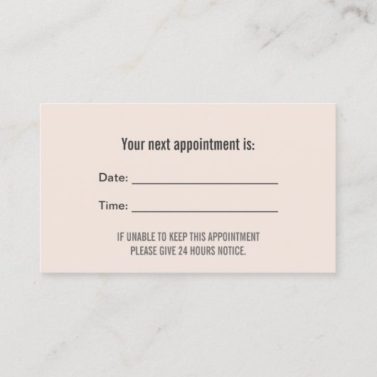 Tandarts afspraak glimlachende tand tandheelkundig afsprakenkaartje (Achterkant)