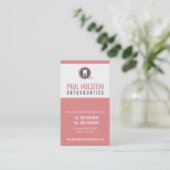 TANDARTS AFSPRAAK KAART :: moderne tand logo 5 Afsprakenkaartje (Staand voorkant)