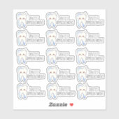 Tandarts afspraak tand sticker (Vel)