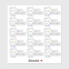 Tandarts afspraak tand sticker