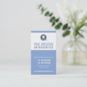 TANDARTS AFSPRAAKKAART :: moderne tand logo 3 Afsprakenkaartje (Staand voorkant)