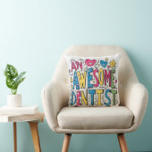 Tandarts bedankcadeau kussen (Stoel)