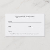 Tandarts Blauw Glanzende Tand Dental Afspraak Afsprakenkaartje (Achterkant)