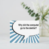 tandarts bluetooth-grap briefkaart (Staand voorkant)