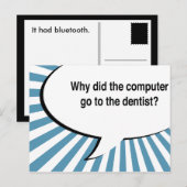 tandarts bluetooth-grap briefkaart (Voorkant / Achterkant)